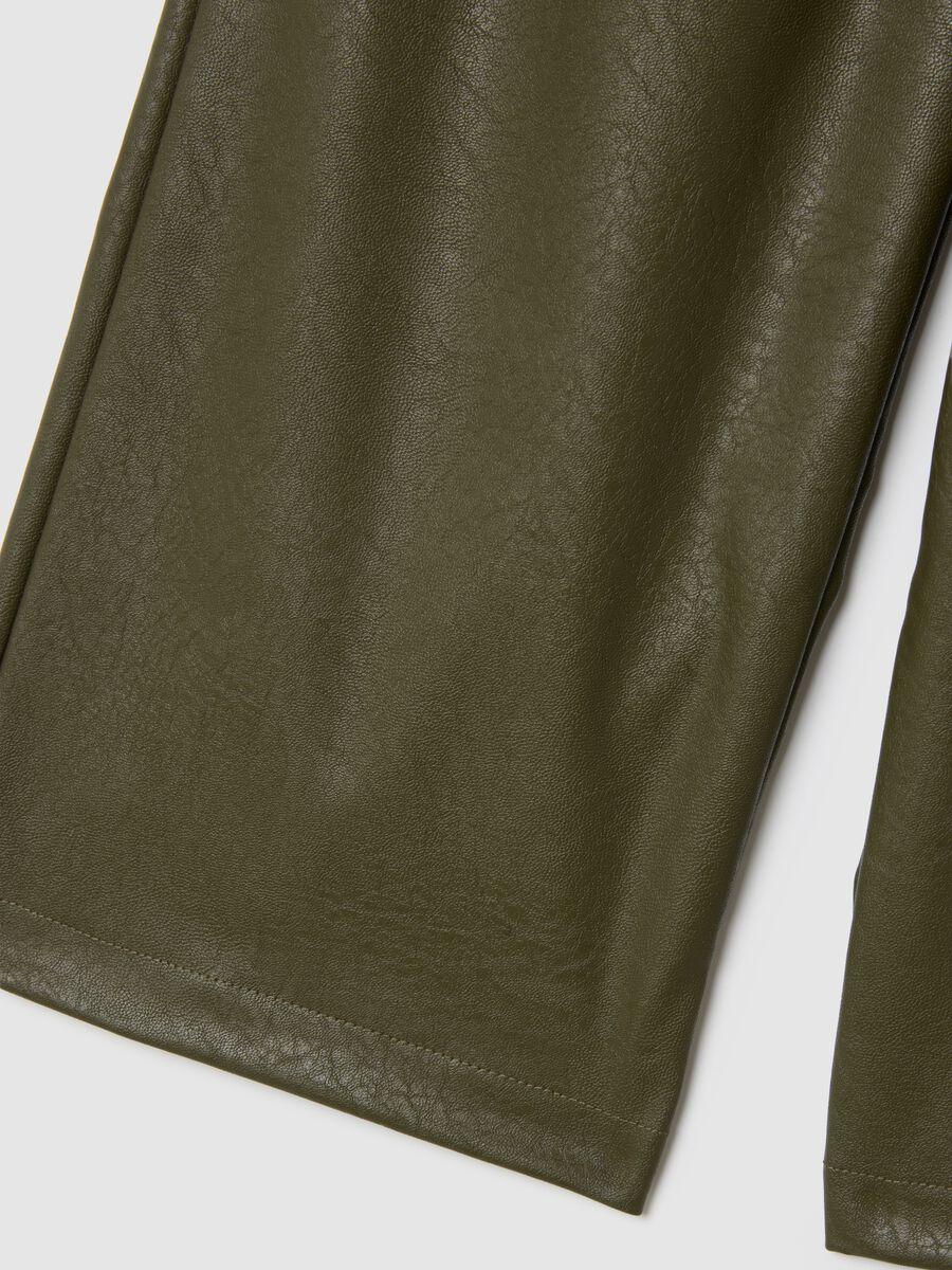 Green faux leather trousers_2