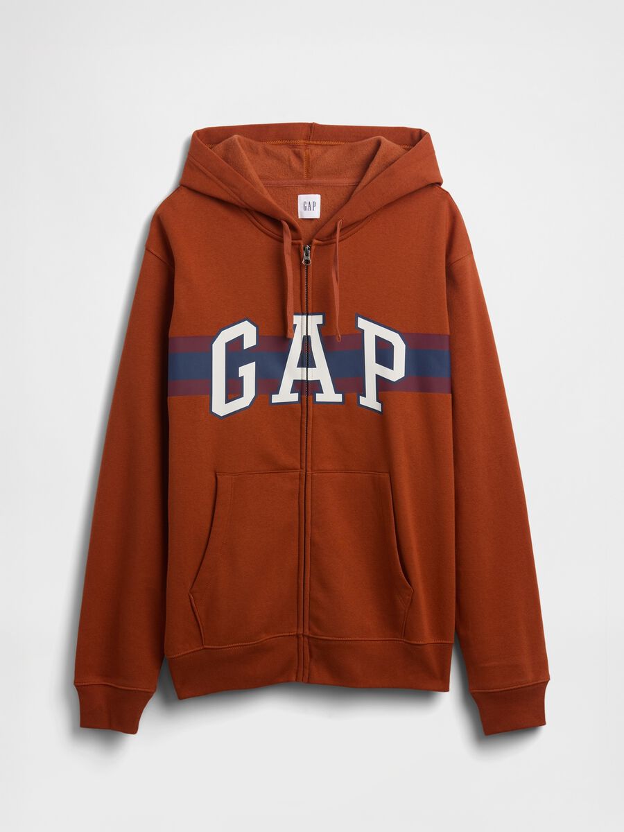 Orange Hooded Zip-Up Sweatshirt_3