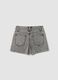 Girls&rsquo; grey pure cotton denim shorts_4