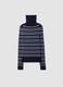 Blue striped fitted crew-neck top in viscose blend_1