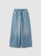 Jeans in pure blue denim cotton wide leg_0