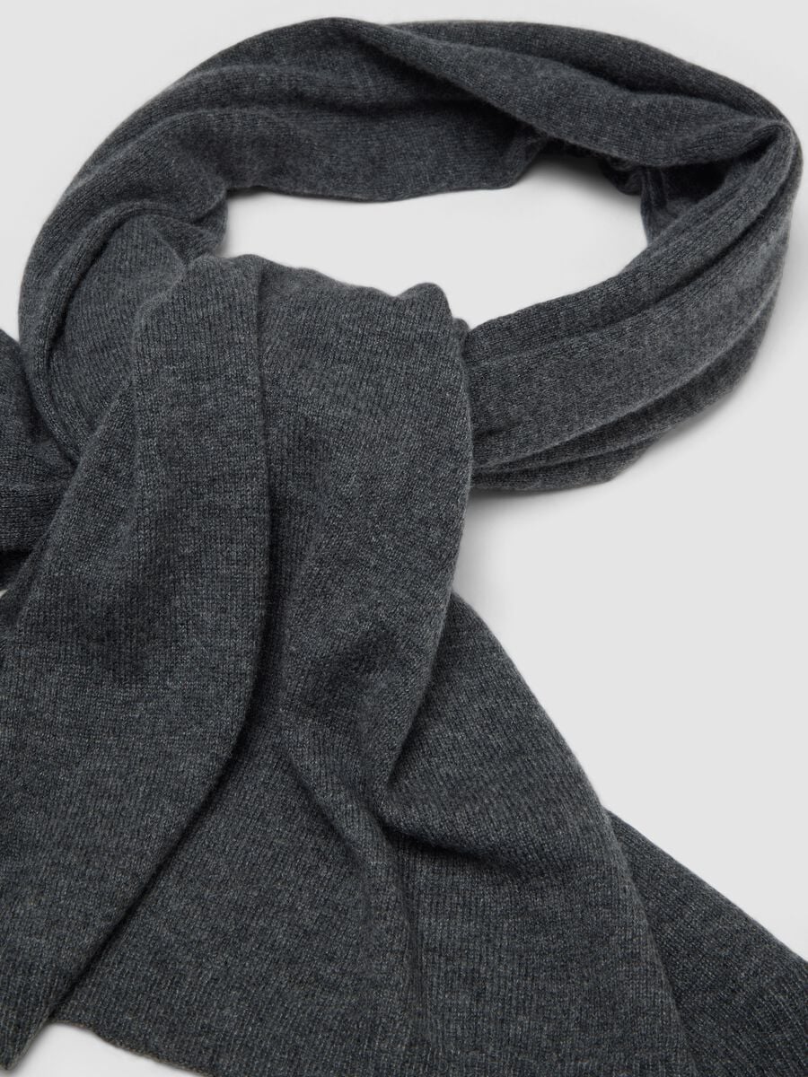 Sciarpa grigia in puro cashmere_2
