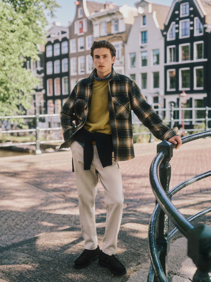 Camicia a quadri multicolor vestibilità oversize_0