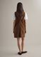 Sleeveless brown dress in genuine leather_2