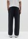 Black Cotton Blend Relaxed Fit Trousers_2