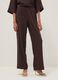 Brown viscose and linen-blend straight-fit trousers_2
