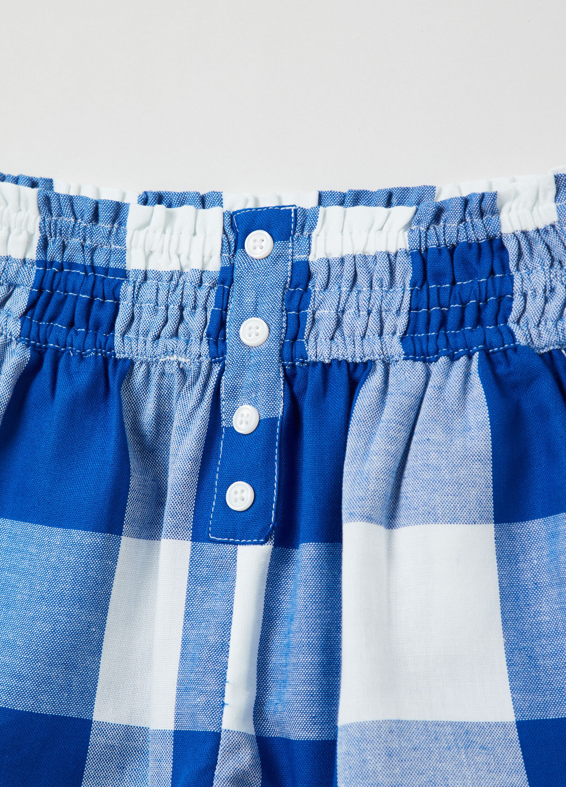 Shorts in cotone a quadri_2
