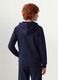Blue hooded sweatshirt in pure organic cotton, regular fit for boys_2