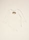 White organic stretch cotton baby bodysuit with bow_0