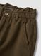 Brown denim baggy-fit jeans in pure cotton with paperbag waist_5