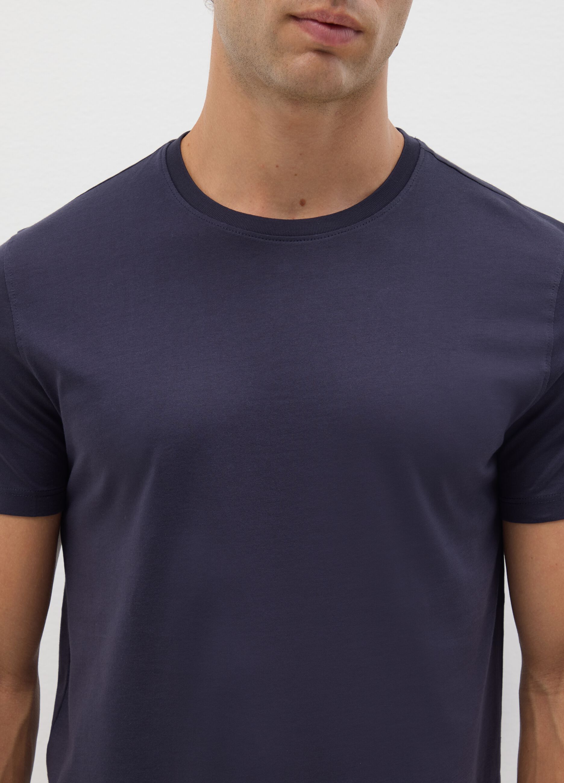 Bipack di t-shirt in puro cotone blu regular fit