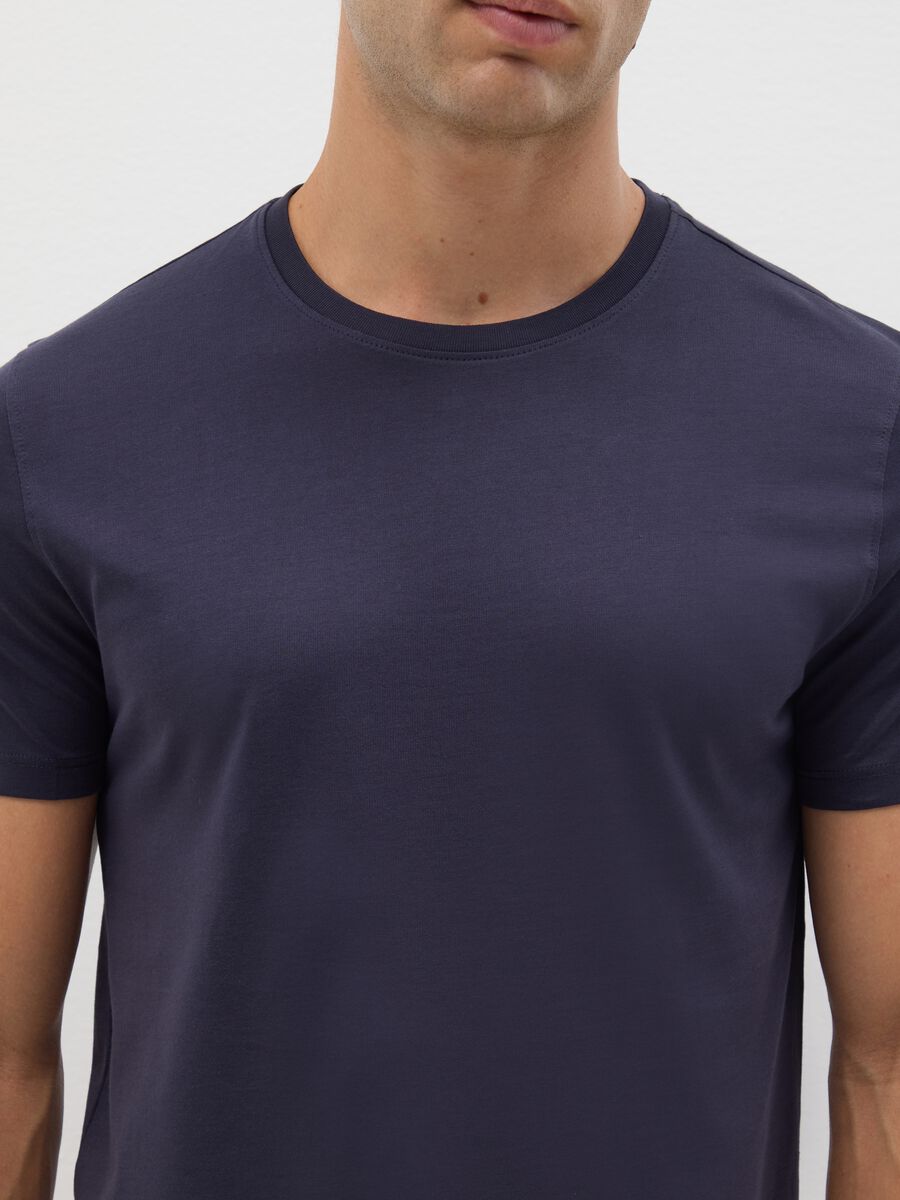 Bipack di t-shirt in puro cotone blu regular fit_0