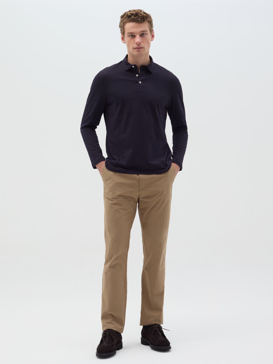 Chino joggers in cotton_0