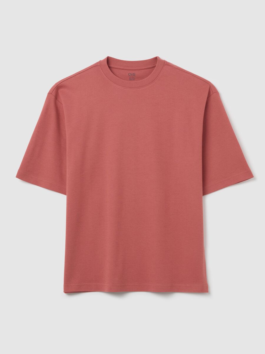 Boxy fit pink cotton t-shirt_4