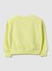 Yellow pure cotton girl's sweatshirt regular fit with embellishments_1