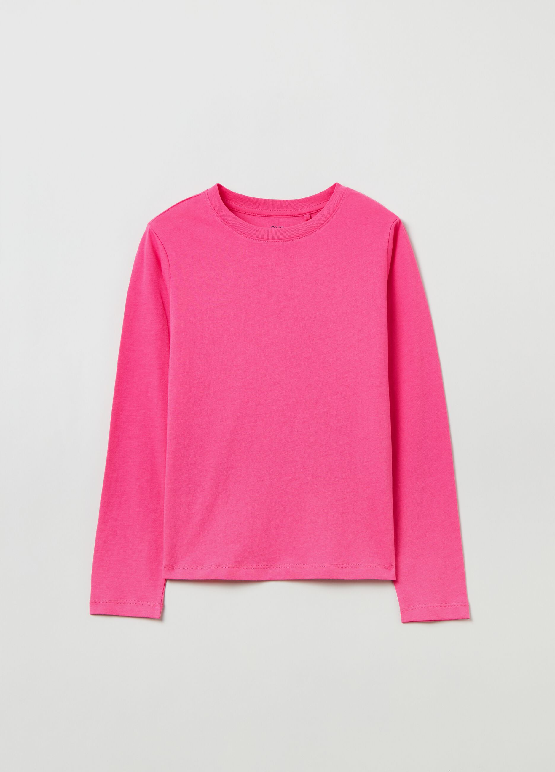 T-shirt in cotone a maniche lunghe_0
