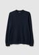 Blue Crewneck Sweater in Pure Cotton Regular Fit_4