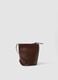Brown bucket bag with adjustable shoulder strap_1