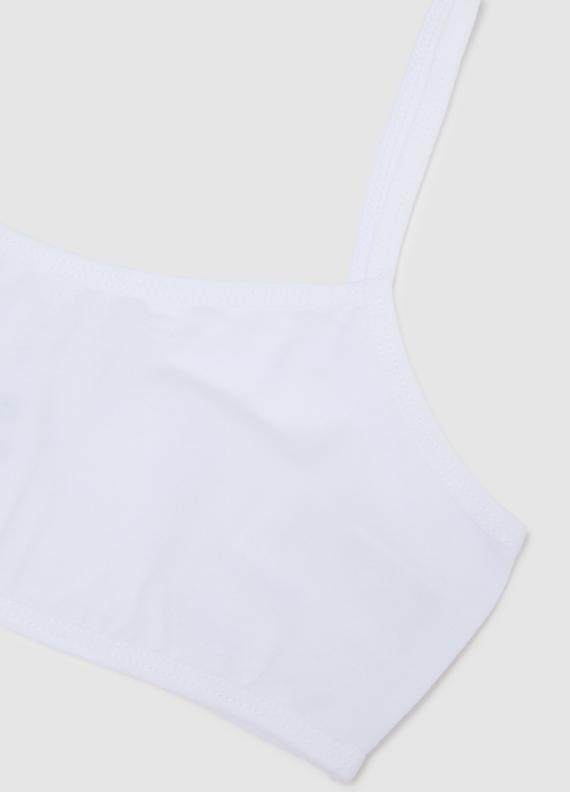 Girls' Bi-Pack White Stretch Cotton Bras