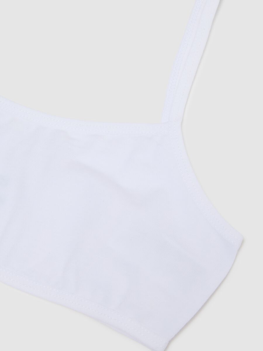 Girls' Bi-Pack White Stretch Cotton Bras_2