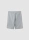 Grey pure cotton shorts with elasticated waist_1