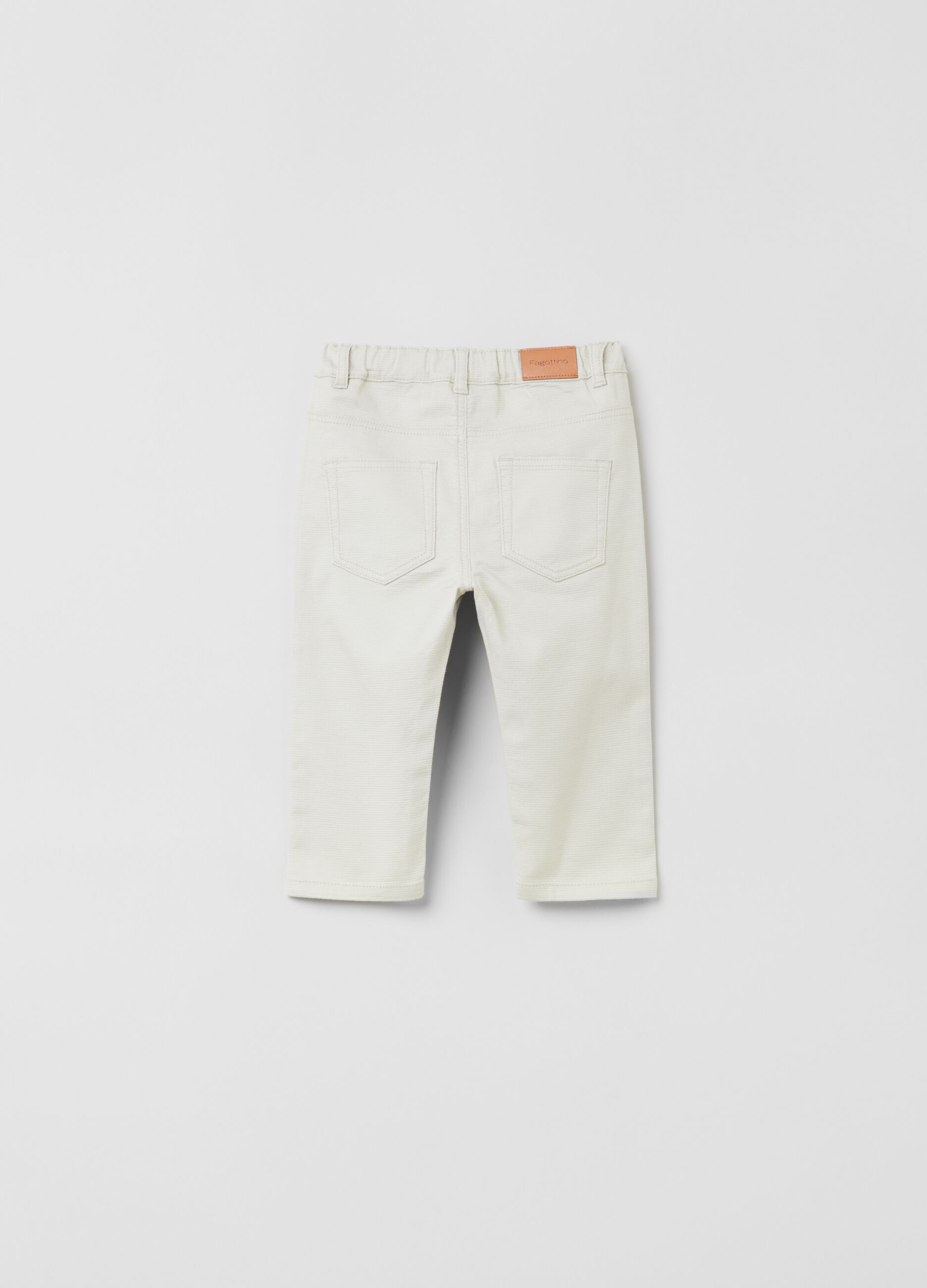 Pantalone in dobby cinque tasche_1