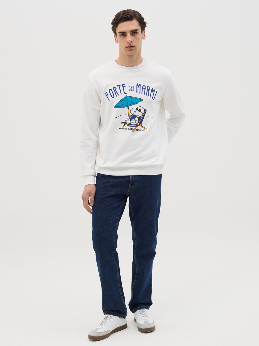 French Terry sweatshirt with "Forte dei Marmi" Snoopy print_1