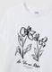 White pure cotton regular fit t-shirt with floral print_5