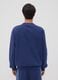 Blue cotton-blend crew-neck sweatshirt with logo_3