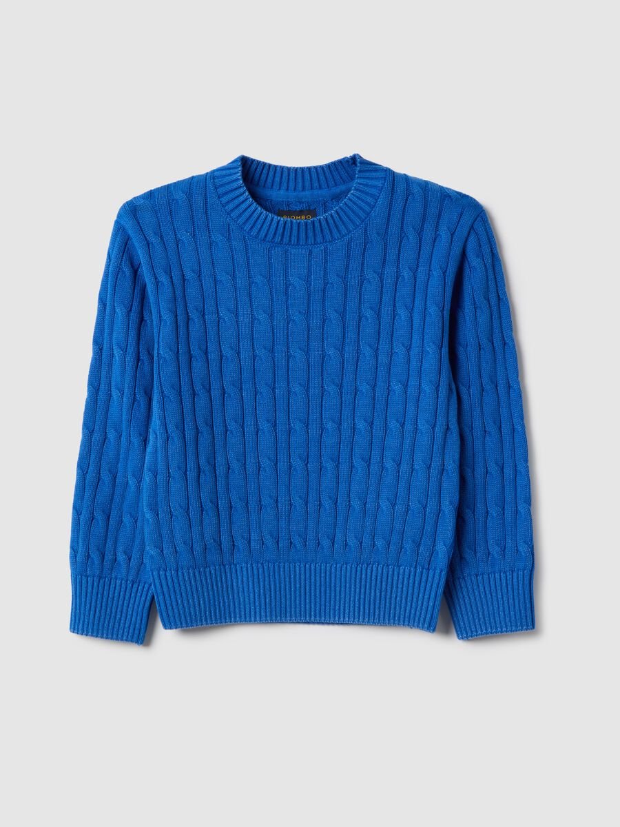 Kids' blue regular fit pure cotton pullover_3