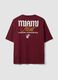 Red 100% cotton Miami Heat print T-shirt_6