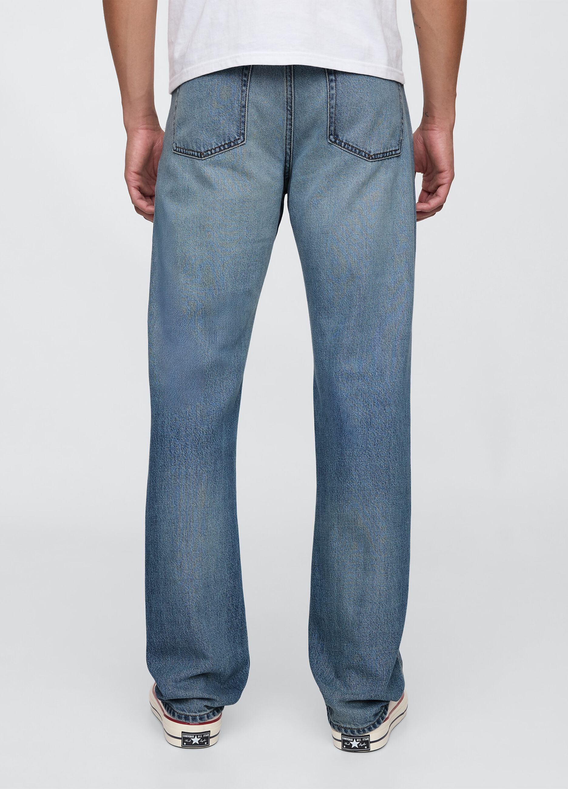 Regular blue jeans in cotton and Lyocell blend