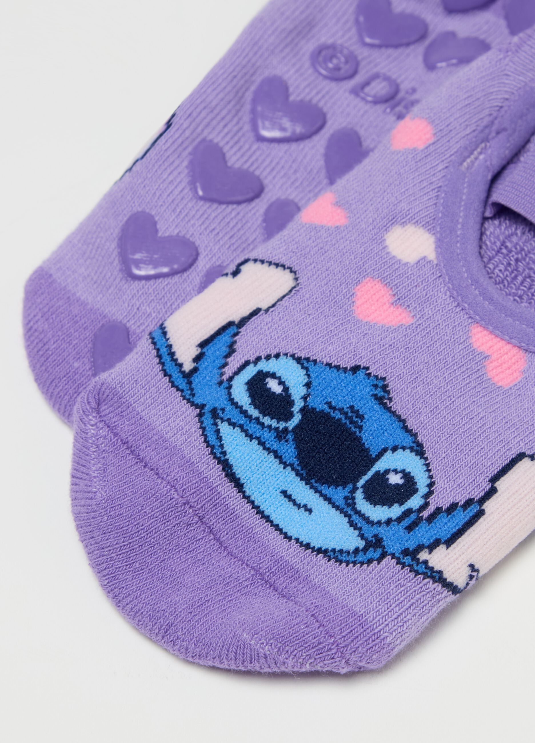 B.Angel slipper socks with Angel & Stitch design