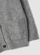 Grey stretch-fabric cardigan with deep V-neck_1