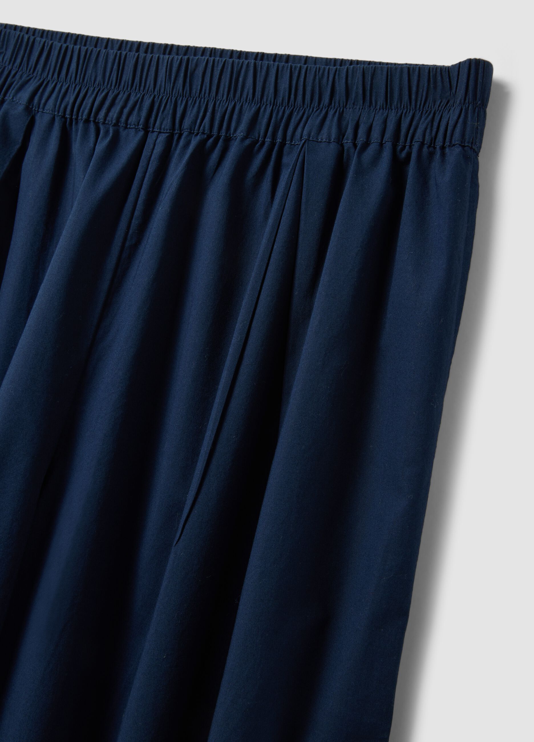 Blue pure cotton palazzo trousers