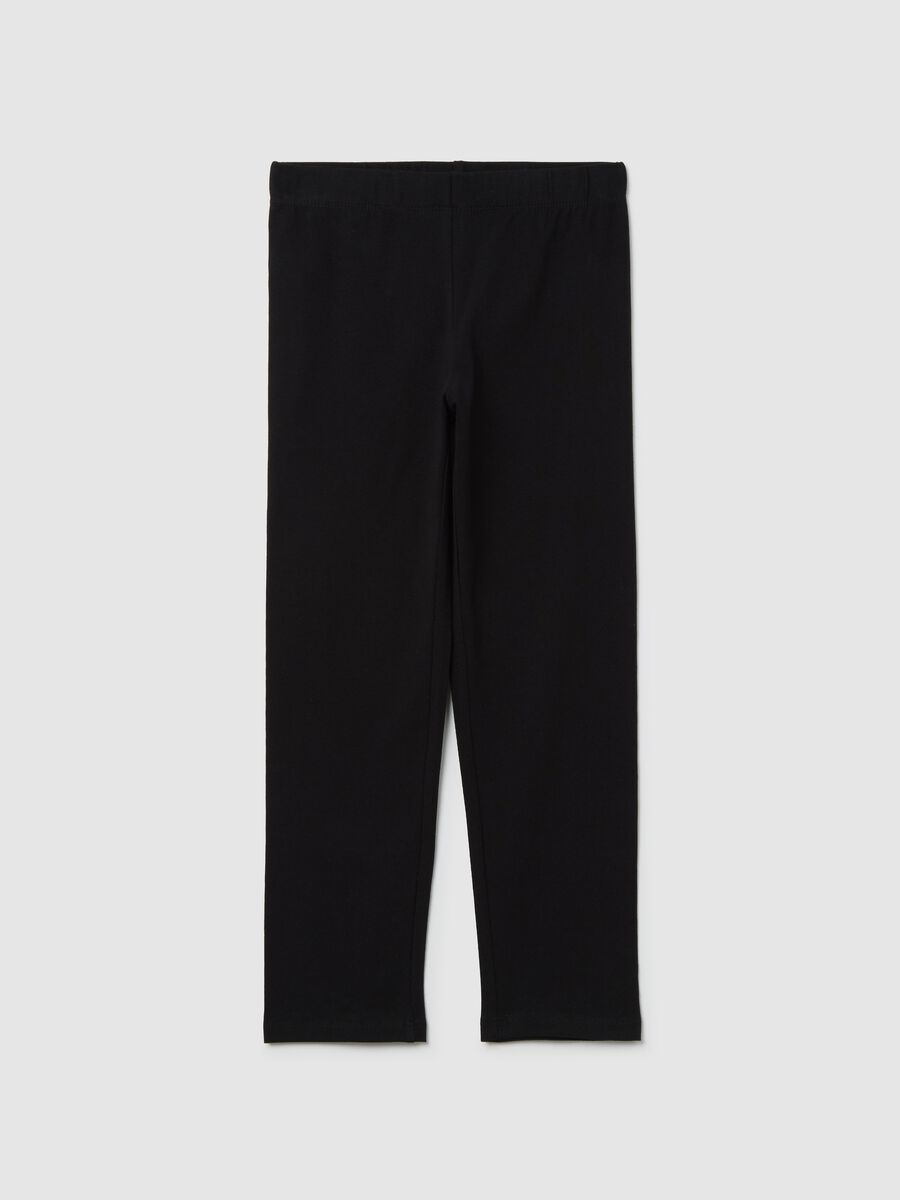 Leggings neri a tre quarti stretch_0