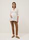 White maternity blouse in pure viscose with Mandarin collar_0