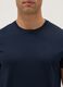 T-shirt girocollo in puro cotone blu regular fit_1