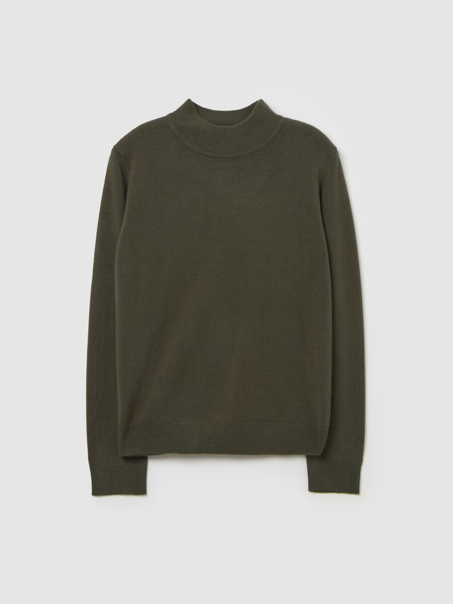 Long-sleeved top with mock neck_4
