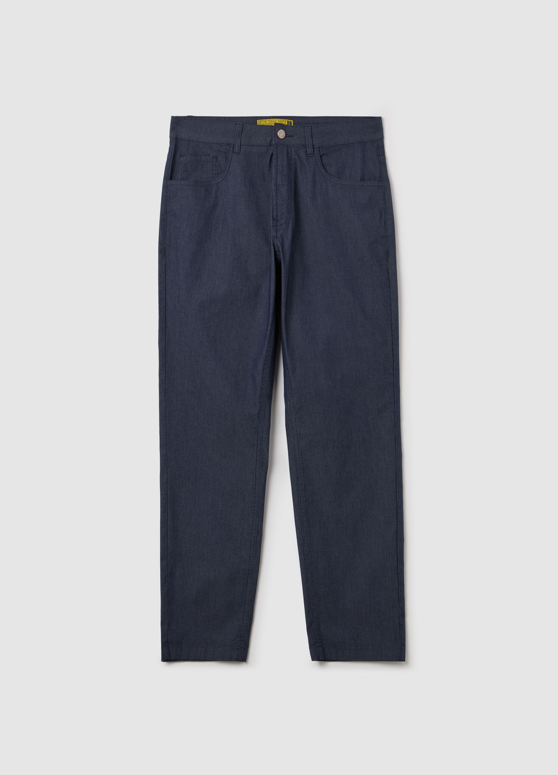 Five-pocket trousers with micro weave