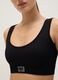 Black regular fit sports tank top_3