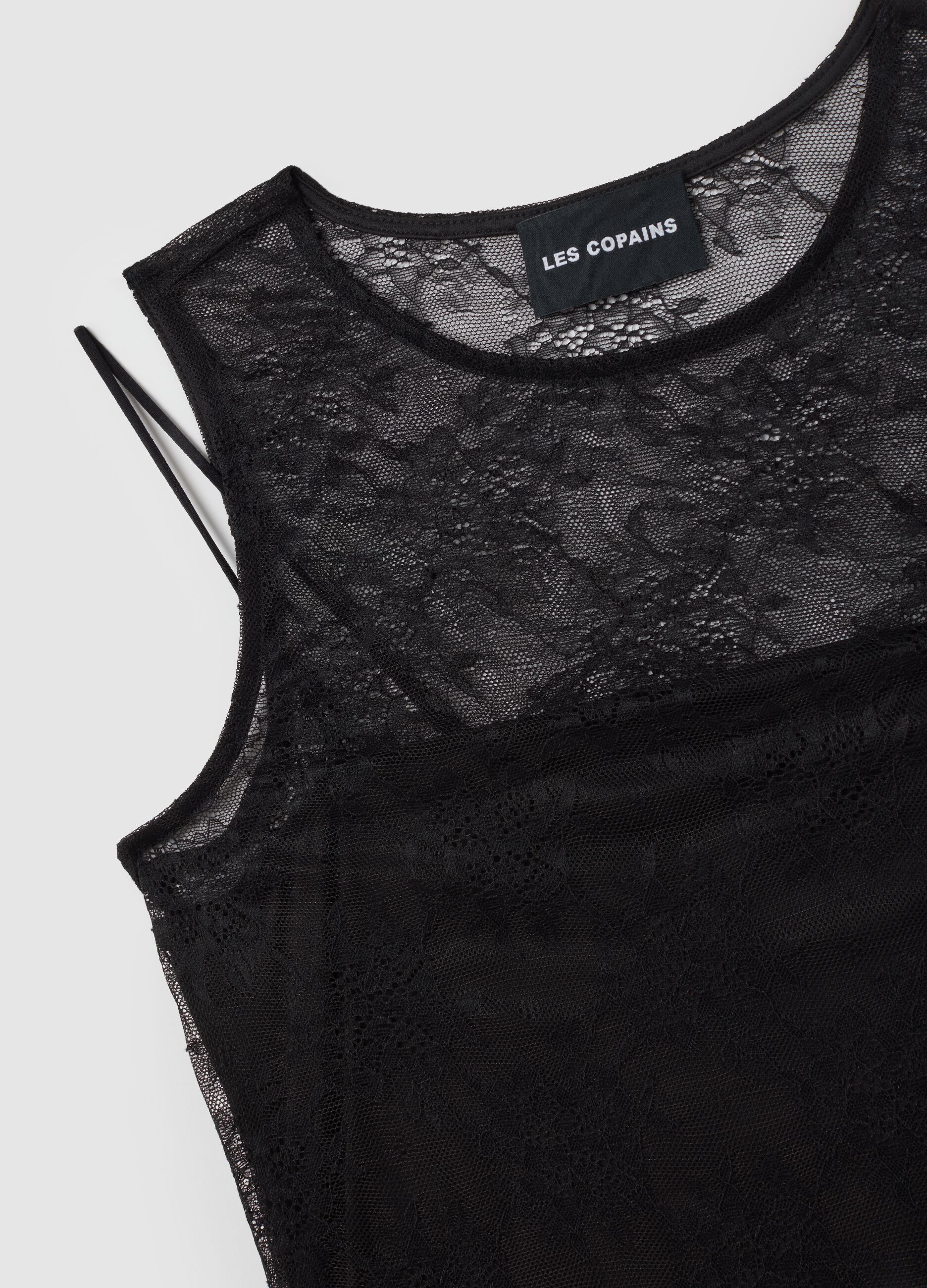 Women's Black Lace Bodysuit Regular Fit