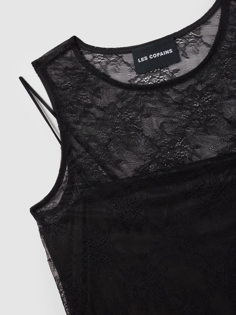 Women's Black Lace Bodysuit Regular Fit_5