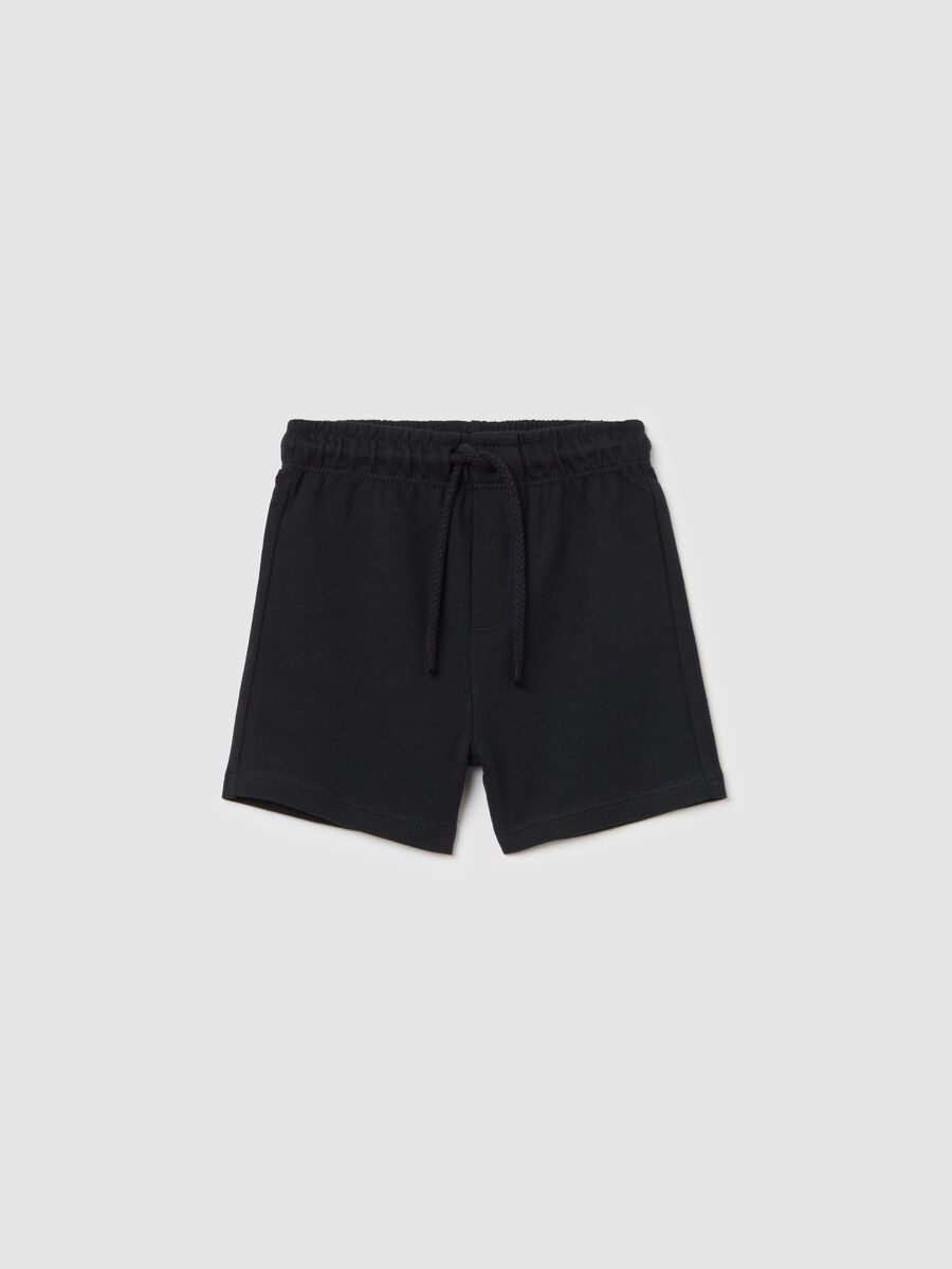 Bermuda shorts in French terry with drawstring_0