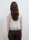 Blusa bianca in misto cotone con pizzo floreale slim fit_3