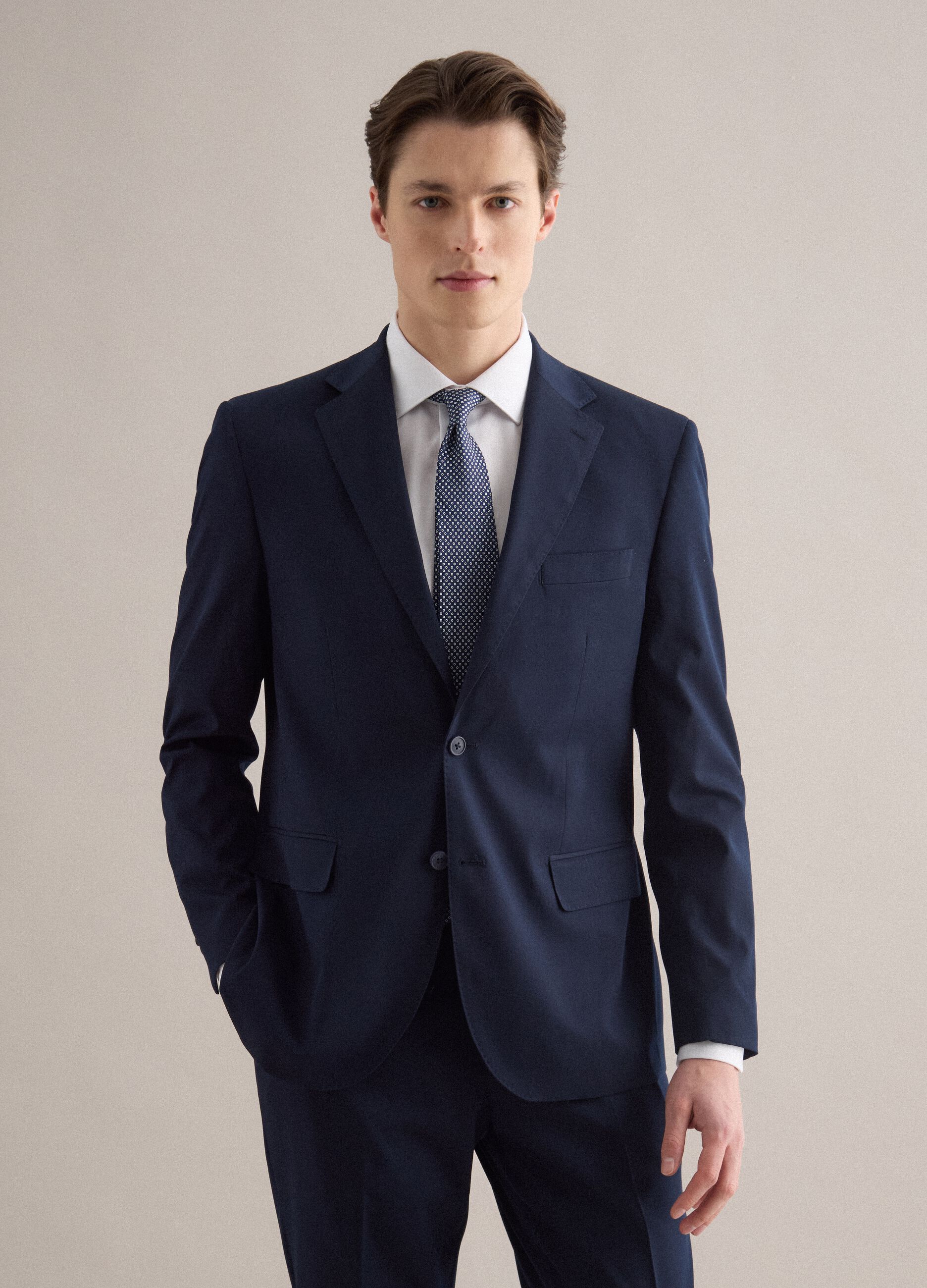 Blue Single-Breasted Blazer Regular Fit