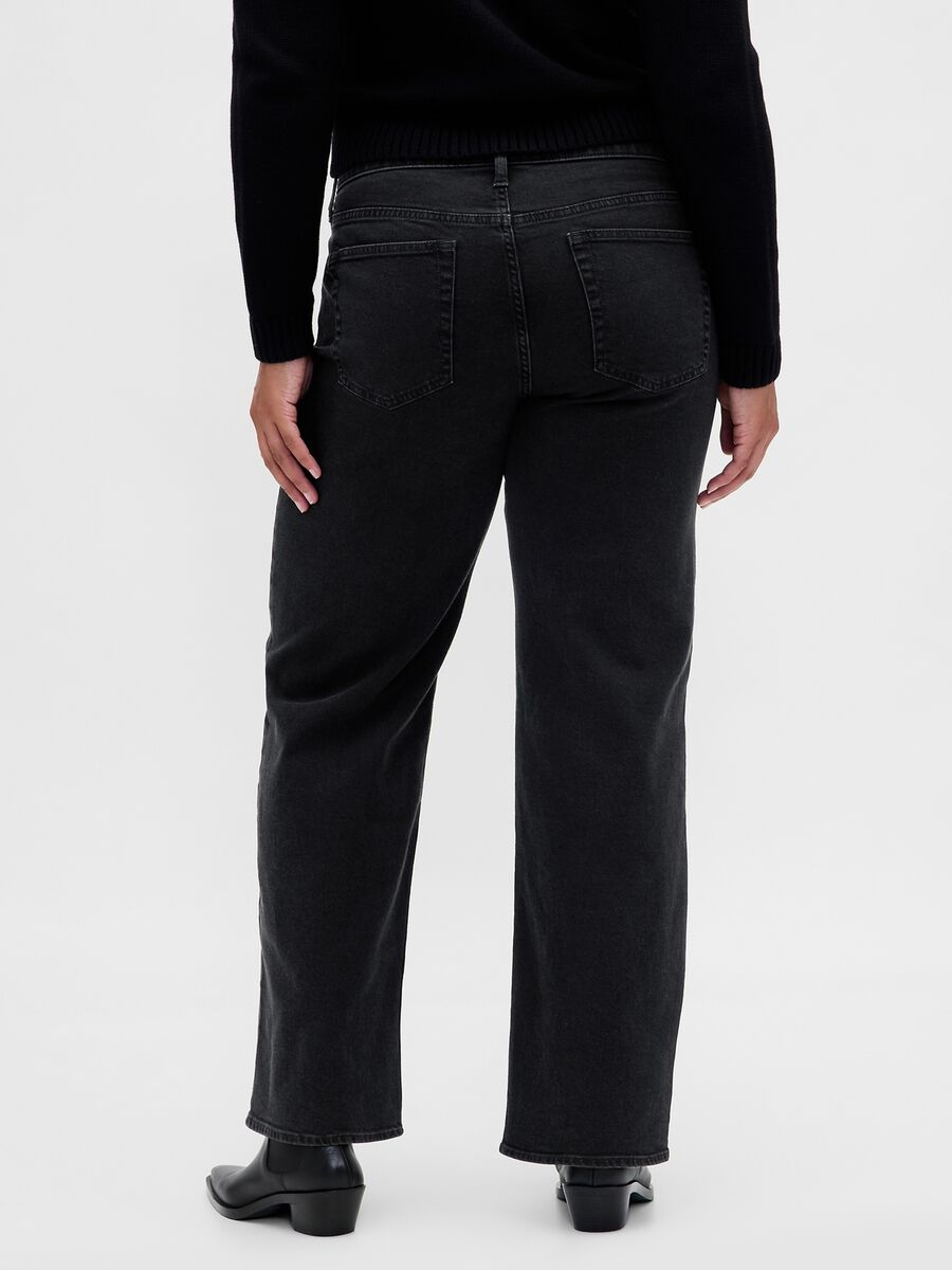 Pantaloni in denim nero elasticizzato_5