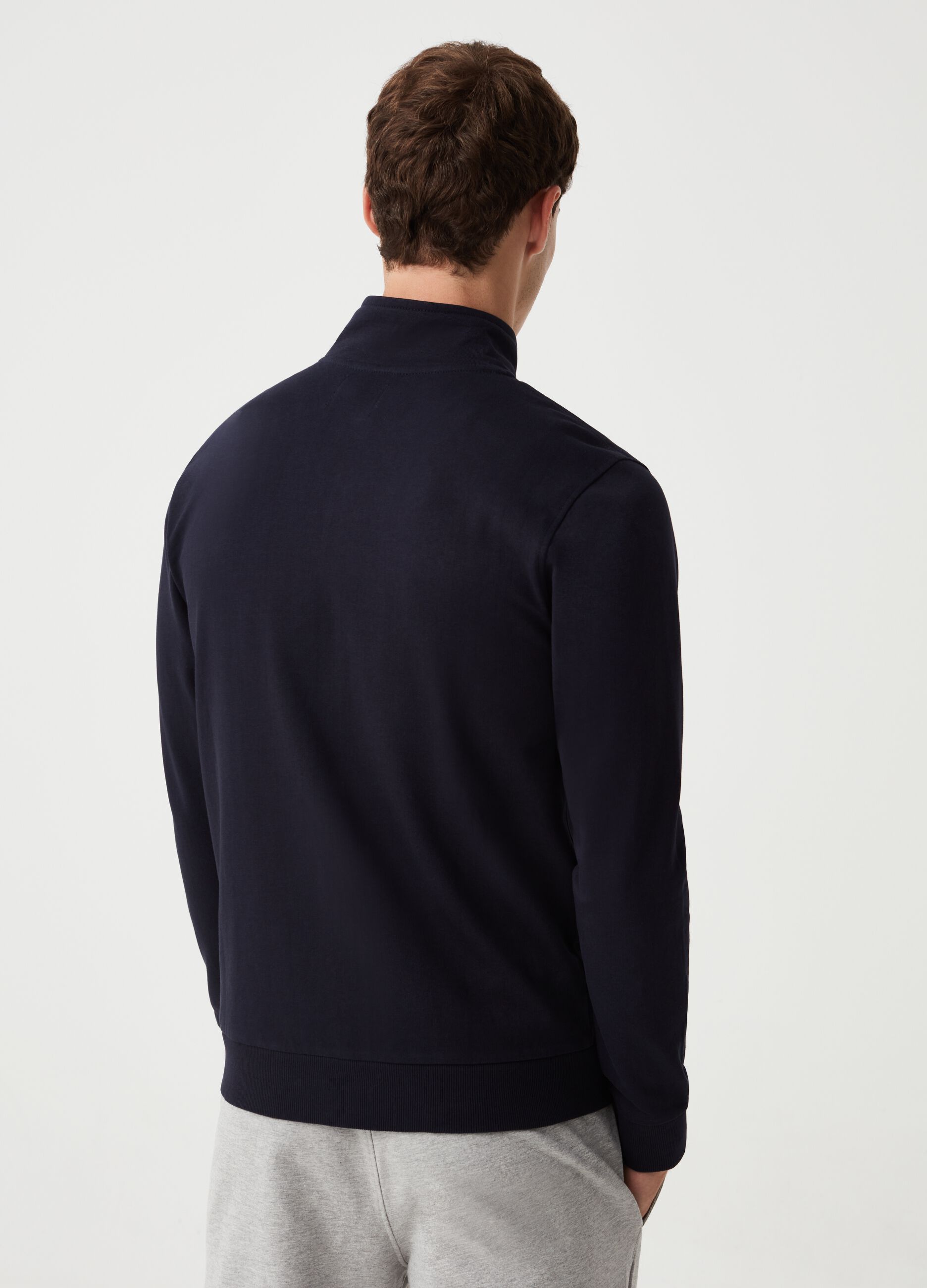 Full-zip in felpa a collo alto