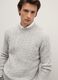 Grey regular fit sweater with round neckline_0