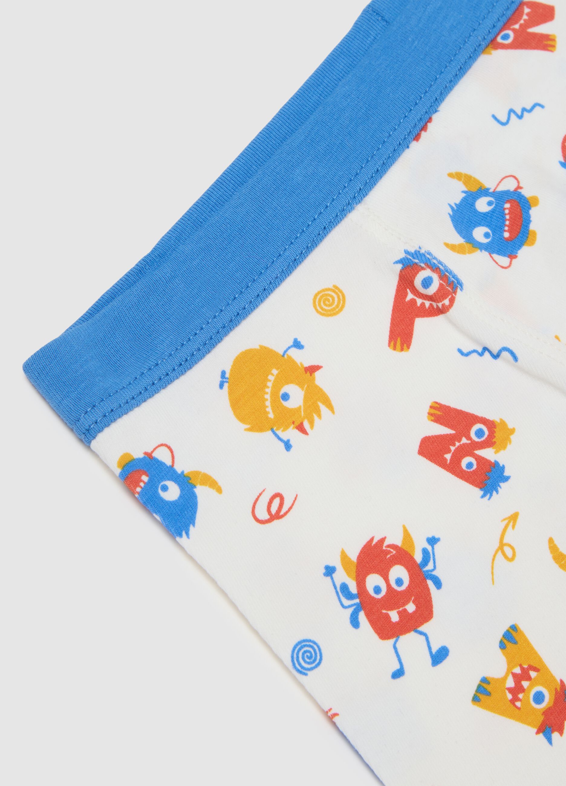 Children's multicolour cotton regular fit boxers